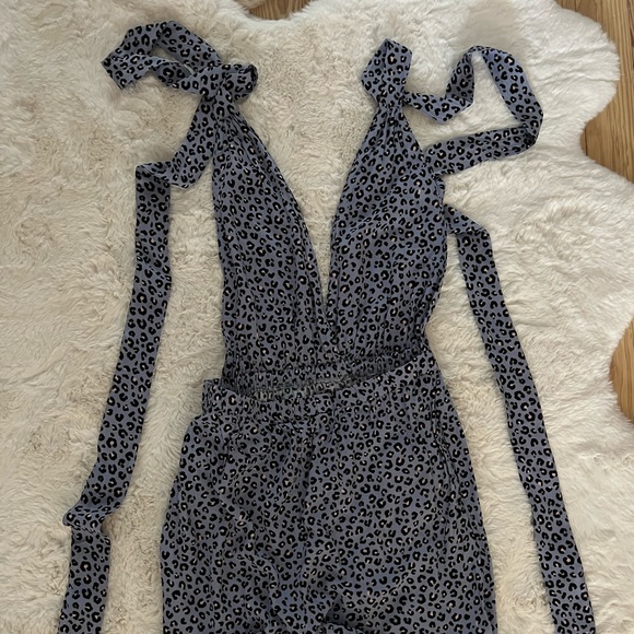 Make an Appearance Light Blue Leopard Print Jumpsuit by Lulu’s - Picture 5 of 8